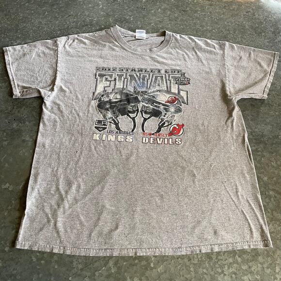 2012 Stanley Cup Los Angeles Kings New Jersey Devils T-Shirt Mens XL Vintage Y2K - Picture 1 of 10